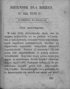 Dziennik dla Dzieci. 1830. T. 3. Nr 222
