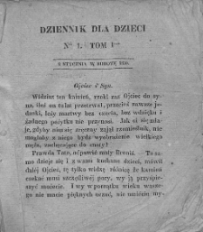 Dziennik dla Dzieci. 1830. T. 1. Nr 1