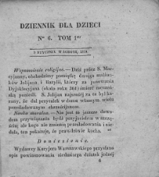 Dziennik dla Dzieci. 1830. T. 1. Nr 6