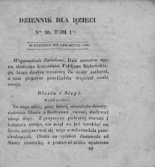 Dziennik dla Dzieci. 1830. T. 1. Nr 10