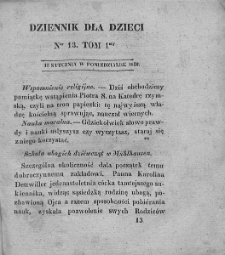 Dziennik dla Dzieci. 1830. T. 1. Nr 13