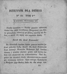 Dziennik dla Dzieci. 1830. T. 1. Nr 14