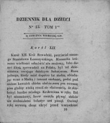 Dziennik dla Dzieci. 1830. T. 1. Nr 15