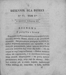 Dziennik dla Dzieci. 1830. T. 1. Nr 17