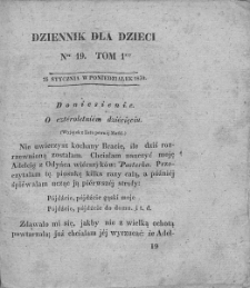 Dziennik dla Dzieci. 1830. T. 1. Nr 19