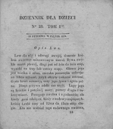 Dziennik dla Dzieci. 1830. T. 1. Nr 23