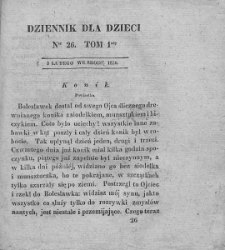 Dziennik dla Dzieci. 1830. T. 1. Nr 26