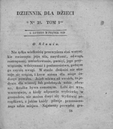 Dziennik dla Dzieci. 1830. T. 1. Nr 28