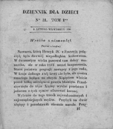Dziennik dla Dzieci. 1830. T. 1. Nr 31