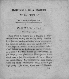 Dziennik dla Dzieci. 1830. T. 1. Nr 34