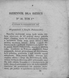 Dziennik dla Dzieci. 1830. T. 1. Nr 36