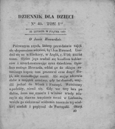 Dziennik dla Dzieci. 1830. T. 1. Nr 40