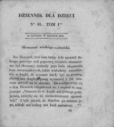 Dziennik dla Dzieci. 1830. T. 1. Nr 41