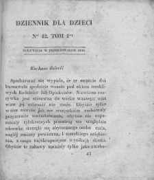 Dziennik dla Dzieci. 1830. T. 1. Nr 42
