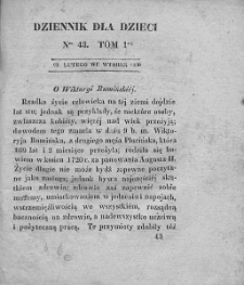 Dziennik dla Dzieci. 1830. T. 1. Nr 43