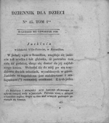 Dziennik dla Dzieci. 1830. T. 1. Nr 45