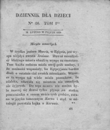 Dziennik dla Dzieci. 1830. T. 1. Nr 46