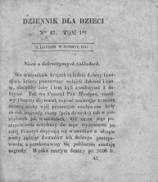 Dziennik dla Dzieci. 1830. T. 1. Nr 47