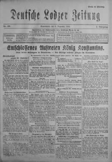 Deutsche Lodzer Zeitung 9 grudzień 1916 nr 341