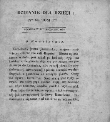Dziennik dla Dzieci. 1830. T. 1. Nr 54
