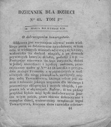 Dziennik dla Dzieci. 1830. T. 1. Nr 61