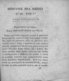 Dziennik dla Dzieci. 1830. T. 1. Nr 66