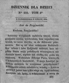 Dziennik dla Dzieci. 1830. T. 4. Nr 231