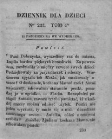 Dziennik dla Dzieci. 1830. T. 4. Nr 233