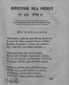Dziennik dla Dzieci. 1830. T. 4. Nr 235
