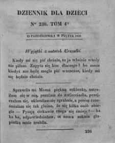 Dziennik dla Dzieci. 1830. T. 4. Nr 236