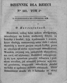 Dziennik dla Dzieci. 1830. T. 4. Nr 241
