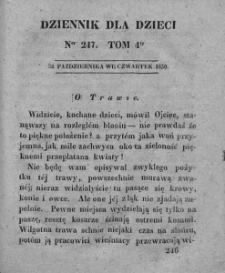 Dziennik dla Dzieci. 1830. T. 4. Nr 247
