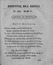 Dziennik dla Dzieci. 1830. T. 4. Nr 252