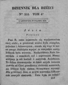 Dziennik dla Dzieci. 1830. T. 4. Nr 253