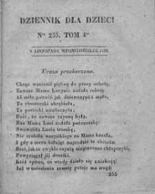 Dziennik dla Dzieci. 1830. T. 4. Nr 255