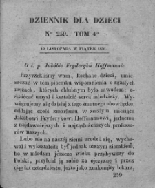 Dziennik dla Dzieci. 1830. T. 4. Nr 259