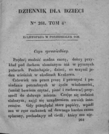 Dziennik dla Dzieci. 1830. T. 4. Nr 261