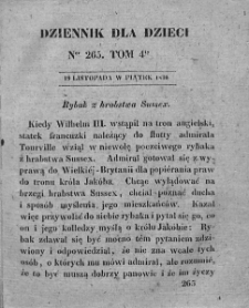 Dziennik dla Dzieci. 1830. T. 4. Nr 265