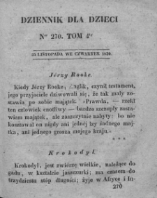 Dziennik dla Dzieci. 1830. T. 4. Nr 270