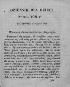 Dziennik dla Dzieci. 1830. T. 4. Nr 271