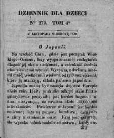 Dziennik dla Dzieci. 1830. T. 4. Nr 272