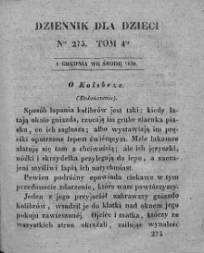 Dziennik dla Dzieci. 1830. T. 4. Nr 275
