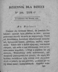 Dziennik dla Dzieci. 1830. T. 4. Nr 286