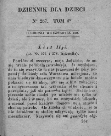 Dziennik dla Dzieci. 1830. T. 4. Nr 287