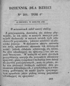 Dziennik dla Dzieci. 1830. T. 4. Nr 289