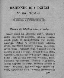 Dziennik dla Dzieci. 1830. T. 4. Nr 290