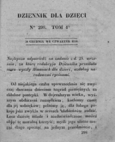 Dziennik dla Dzieci. 1830. T. 4. Nr 298