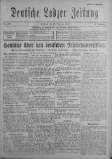Deutsche Lodzer Zeitung 20 grudzień 1916 nr 352