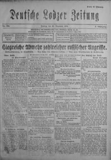 Deutsche Lodzer Zeitung 22 grudzień 1916 nr 354