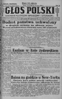 Głos Polski : dziennik polityczny, społeczny i literacki 14 czerwiec 1928 nr 163
